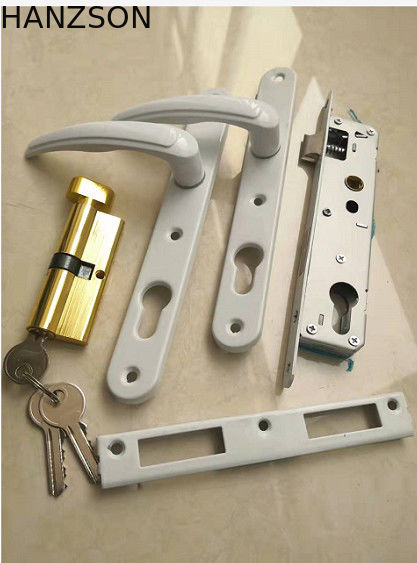 Couvercle blanc en aluminium de serrure de porte de serrure de fenêtre de glissement de place pour la poignée