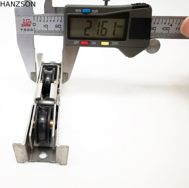 Rouleaux de porte coulissante en nylon 21*20 roue de fenêtre en acier inoxydable