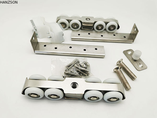 Accessoires de porte coulissante de salle de bains de satin glissant la charge d'ODM ≤120kg de roue de rouleau